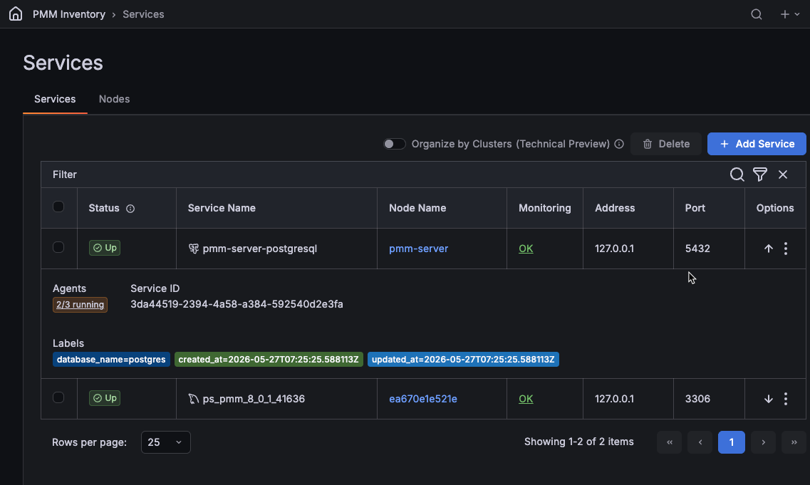 !PMM Inventory Service Agent Properties